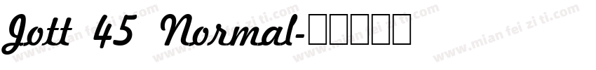 Jott 45 Normal字体转换